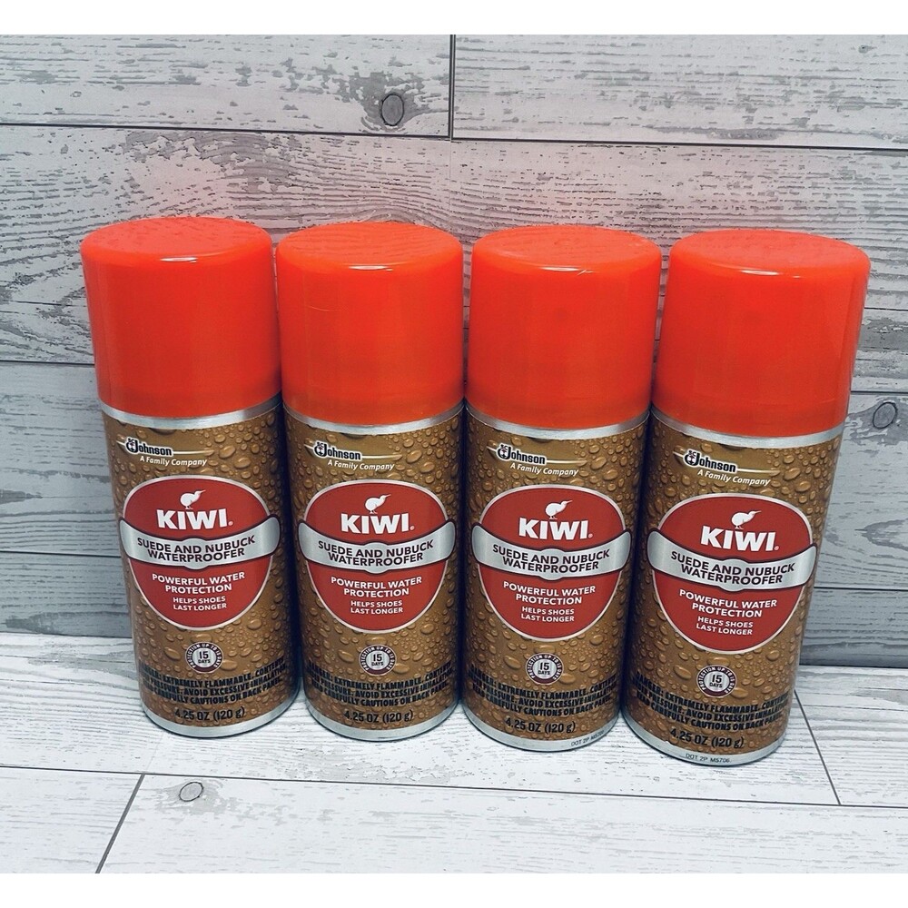 KIWI Suede and Nubuck Waterproofer Protector Spray - 4.25 Oz - Lot Of 4